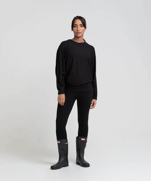 Women's Modal Rib Draped Top